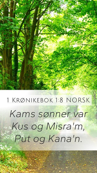 1 Krønikebok 1:8 NORSK Bible Verse Image