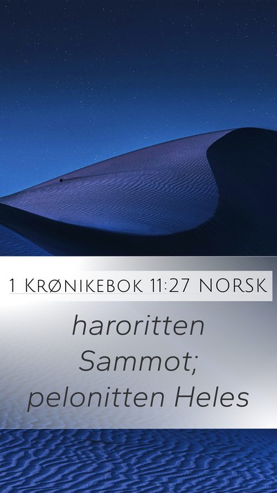1 Krønikebok 11:27 NORSK Bible Verse Image