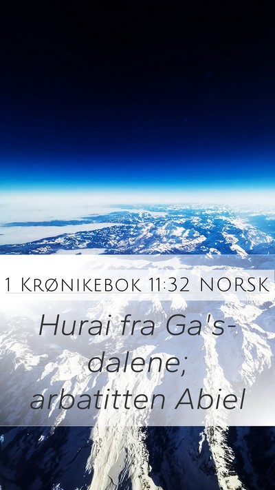 1 Krønikebok 11:32 NORSK Bible Verse Image