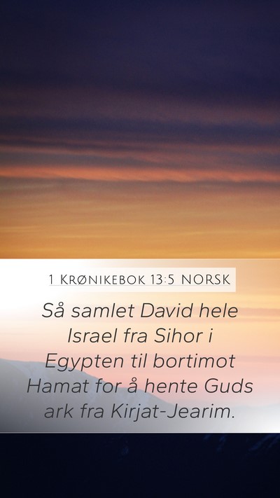 1 Krønikebok 13:5 NORSK Bible Verse Image