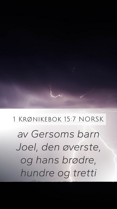 1 Krønikebok 15:7 NORSK Bible Verse Image