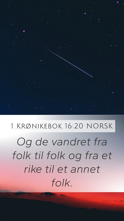 1 Krønikebok 16:20 NORSK Bible Verse Image