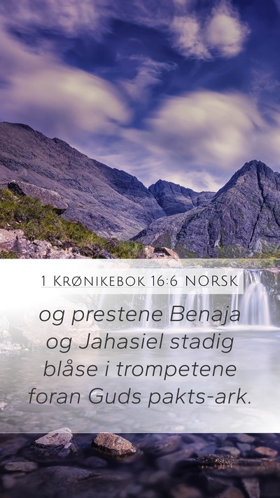 1 Krønikebok 16:6 NORSK Bible Verse Image