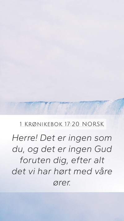 1 Krønikebok 17:20 NORSK Bible Verse Image