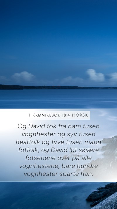 1 Krønikebok 18:4 NORSK Bible Verse Image