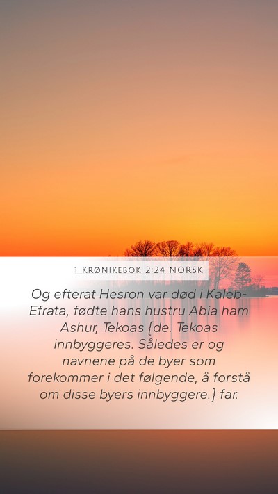 1 Krønikebok 2:24 NORSK Bible Verse Image
