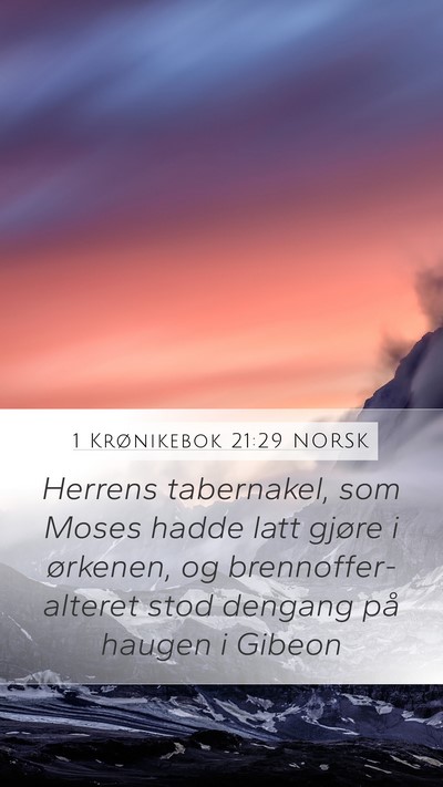 1 Krønikebok 21:29 NORSK Bible Verse Image