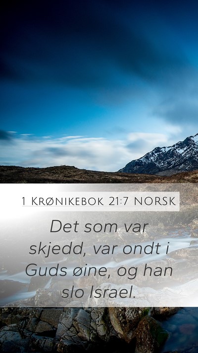 1 Krønikebok 21:7 NORSK Bible Verse Image