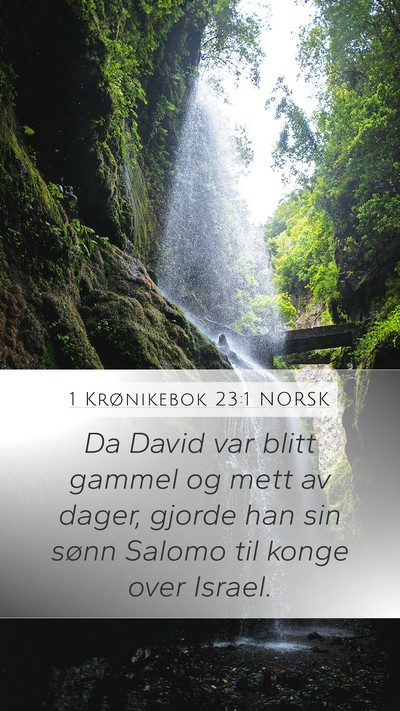 1 Krønikebok 23:1 NORSK Bible Verse Image