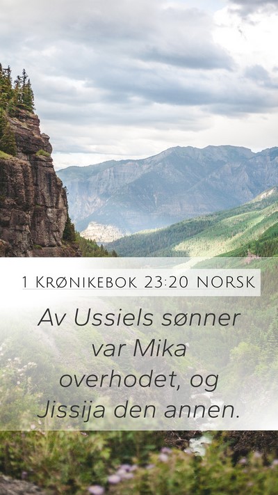 1 Krønikebok 23:20 NORSK Bible Verse Image