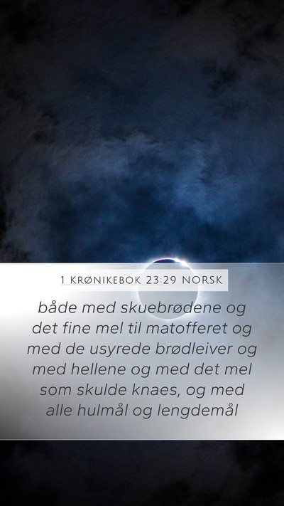 1 Krønikebok 23:29 NORSK Bible Verse Image