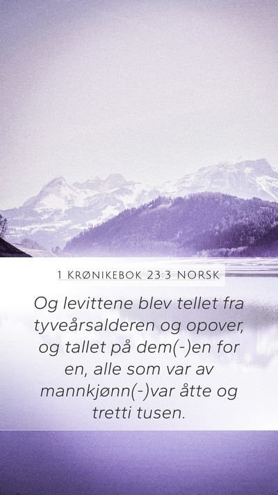 1 Krønikebok 23:3 NORSK Bible Verse Image