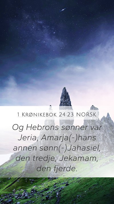 1 Krønikebok 24:23 NORSK Bible Verse Image