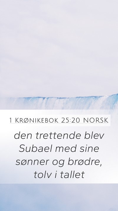 1 Krønikebok 25:20 NORSK Bible Verse Image