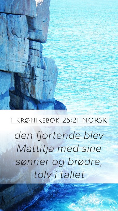 1 Krønikebok 25:21 NORSK Bible Verse Image