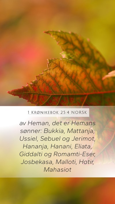 1 Krønikebok 25:4 NORSK Bible Verse Image