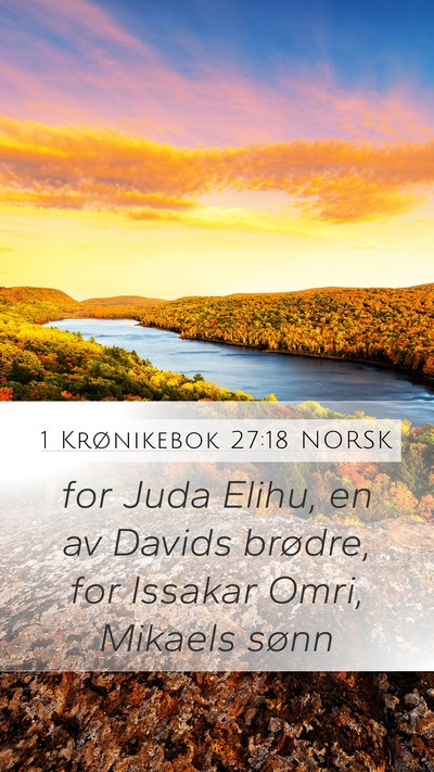 1 Krønikebok 27:18 NORSK Bible Verse Image