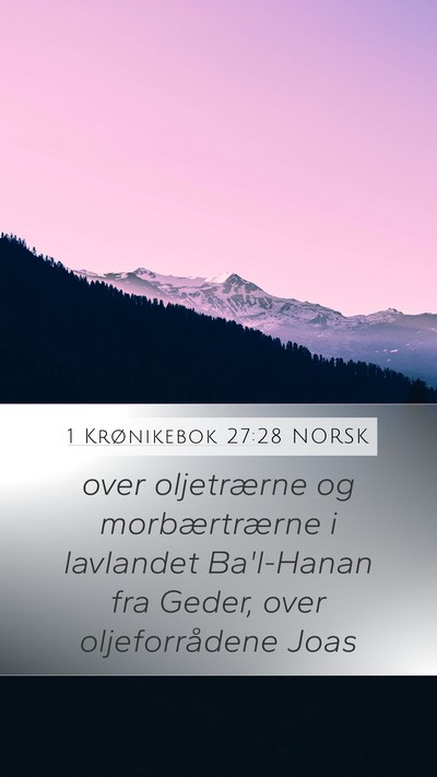 1 Krønikebok 27:28 NORSK Bible Verse Image