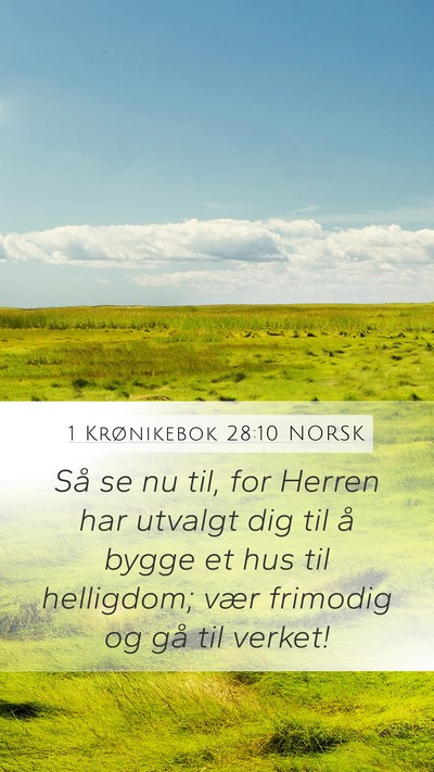 1 Krønikebok 28:10 NORSK Bible Verse Image