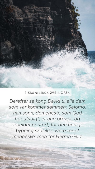 1 Krønikebok 29:1 NORSK Bible Verse Image