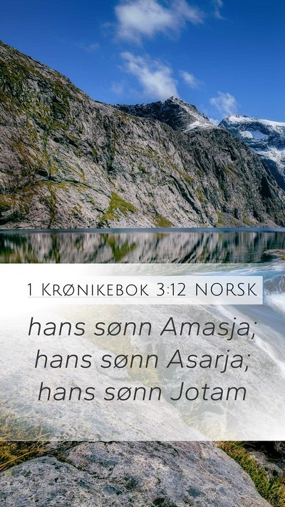 1 Krønikebok 3:12 NORSK Bible Verse Image