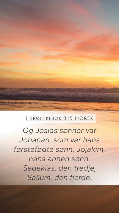 1 Krønikebok 3:15 NORSK Bible Verse Image