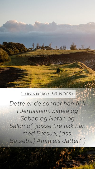 1 Krønikebok 3:5 NORSK Bible Verse Image