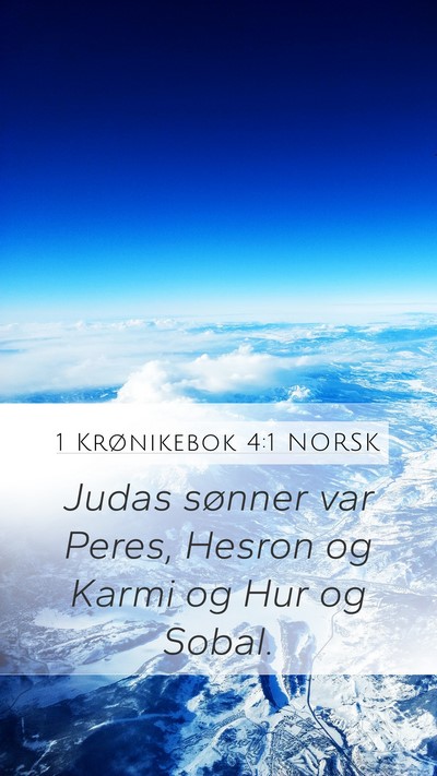 1 Krønikebok 4:1 NORSK Bible Verse Image