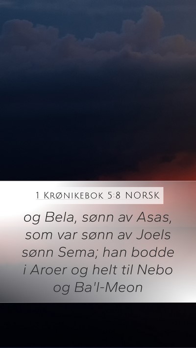 1 Krønikebok 5:8 NORSK Bible Verse Image