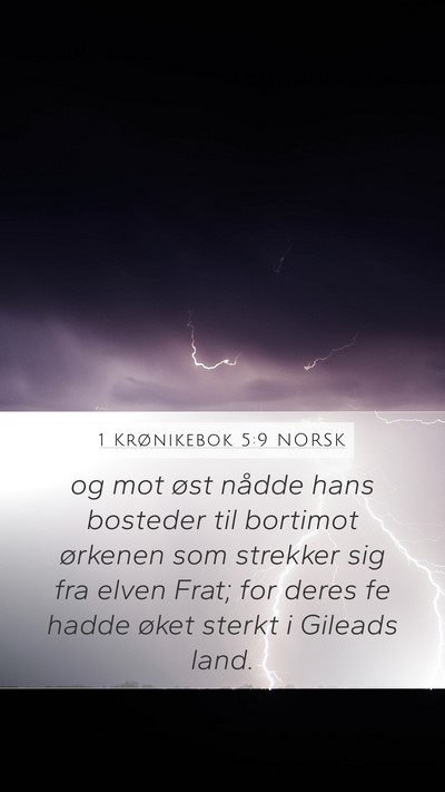 1 Krønikebok 5:9 NORSK Bible Verse Image