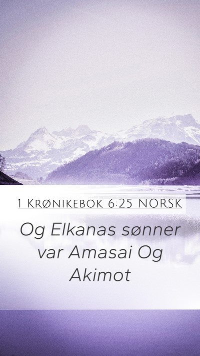 1 Krønikebok 6:25 NORSK Bible Verse Image