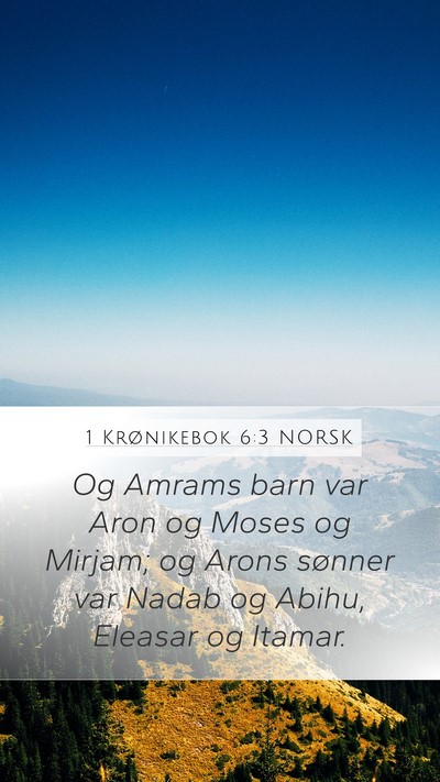 1 Krønikebok 6:3 NORSK Bible Verse Image