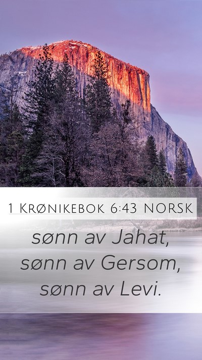 1 Krønikebok 6:43 NORSK Bible Verse Image