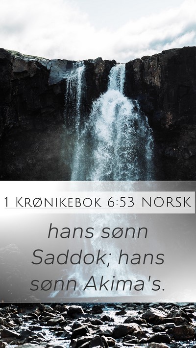 1 Krønikebok 6:53 NORSK Bible Verse Image