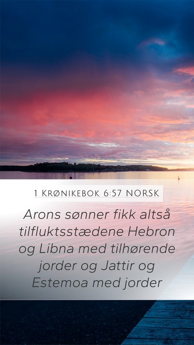 1 Krønikebok 6:57 NORSK Bible Verse Image
