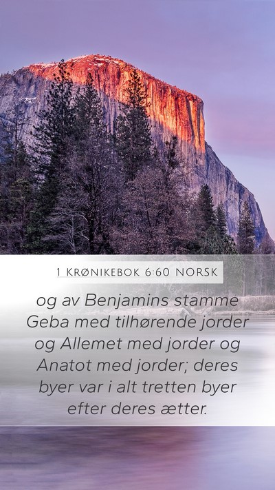 1 Krønikebok 6:60 NORSK Bible Verse Image