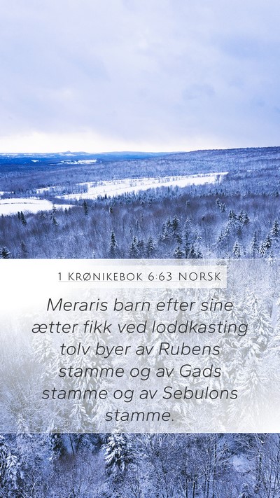 1 Krønikebok 6:63 NORSK Bible Verse Image