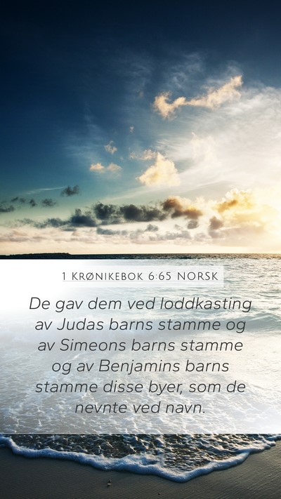 1 Krønikebok 6:65 NORSK Bible Verse Image