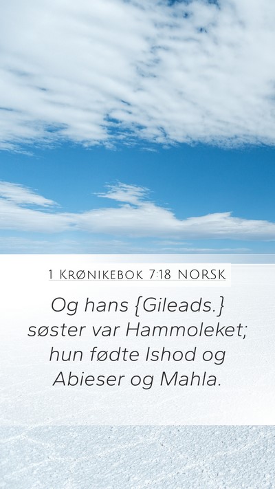 1 Krønikebok 7:18 NORSK Bible Verse Image