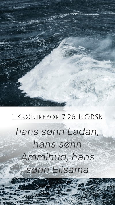 1 Krønikebok 7:26 NORSK Bible Verse Image