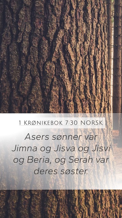 1 Krønikebok 7:30 NORSK Bible Verse Image
