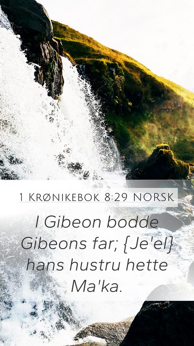 1 Krønikebok 8:29 NORSK Bible Verse Image
