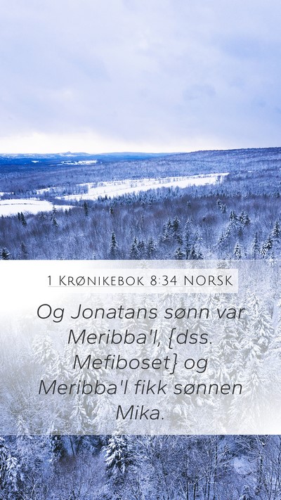 1 Krønikebok 8:34 NORSK Bible Verse Image