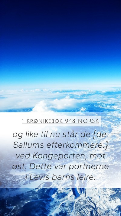 1 Krønikebok 9:18 NORSK Bible Verse Image