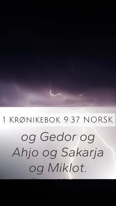 1 Krønikebok 9:37 NORSK Bible Verse Image