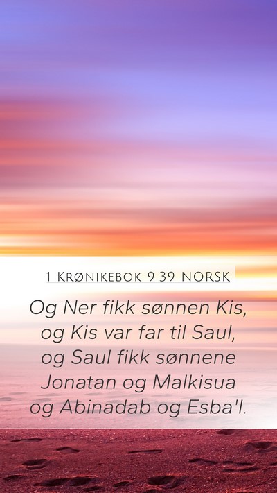 1 Krønikebok 9:39 NORSK Bible Verse Image