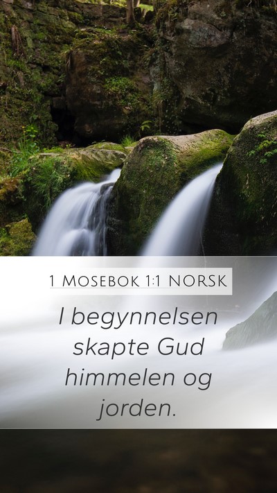 1 Mosebok 1:1 NORSK Bible Verse Image