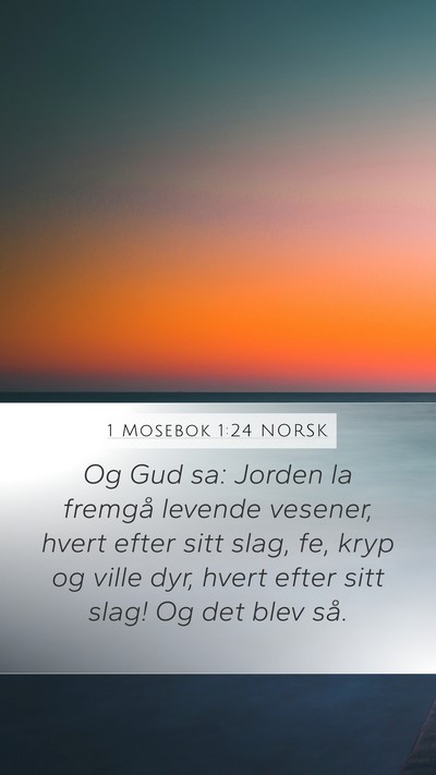 1 Mosebok 1:24 NORSK Bible Verse Image