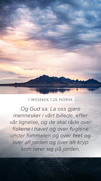 1 Mosebok 1:26 NORSK Bible Verse Image