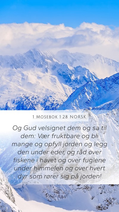 1 Mosebok 1:28 NORSK Bible Verse Image